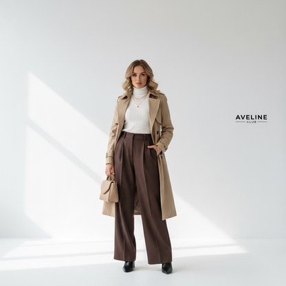 Ikonisk Beige Trenchcoat - Tidløs Elegance til Enhver Anledning