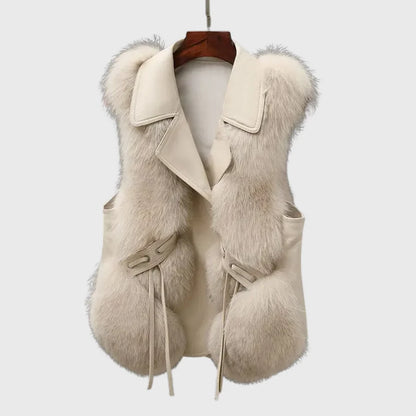 Aveline Faux Fur Vest – Luxuriøs Vinter Elegance