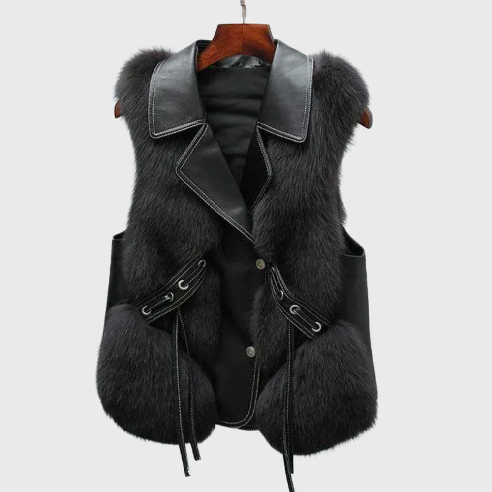 Aveline Faux Fur Vest – Luxuriøs Vinter Elegance