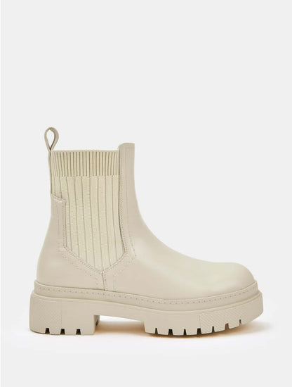 Chunky Chelsea Støvler – Stil & Komfort i Creme